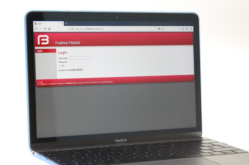 Laptop showing Web UI