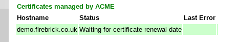 Let&#x27;s Encrypt Cert status