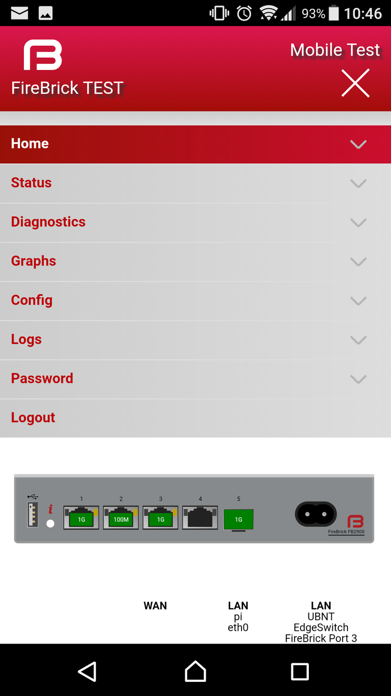 Screenshot of web interface on a phone